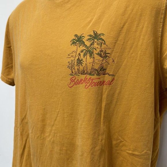 Banks Journal Graphic Logo Yellow T-Shirt Size L - Picture 4 of 7